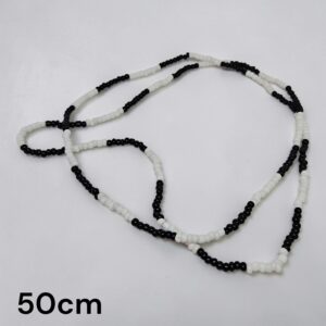 Guia 50cm Branco/Preta