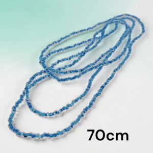 Guia Missangão Azul com Cristal 70cm