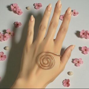 Conj. 2 Anéis de Palma de Mão em cobre