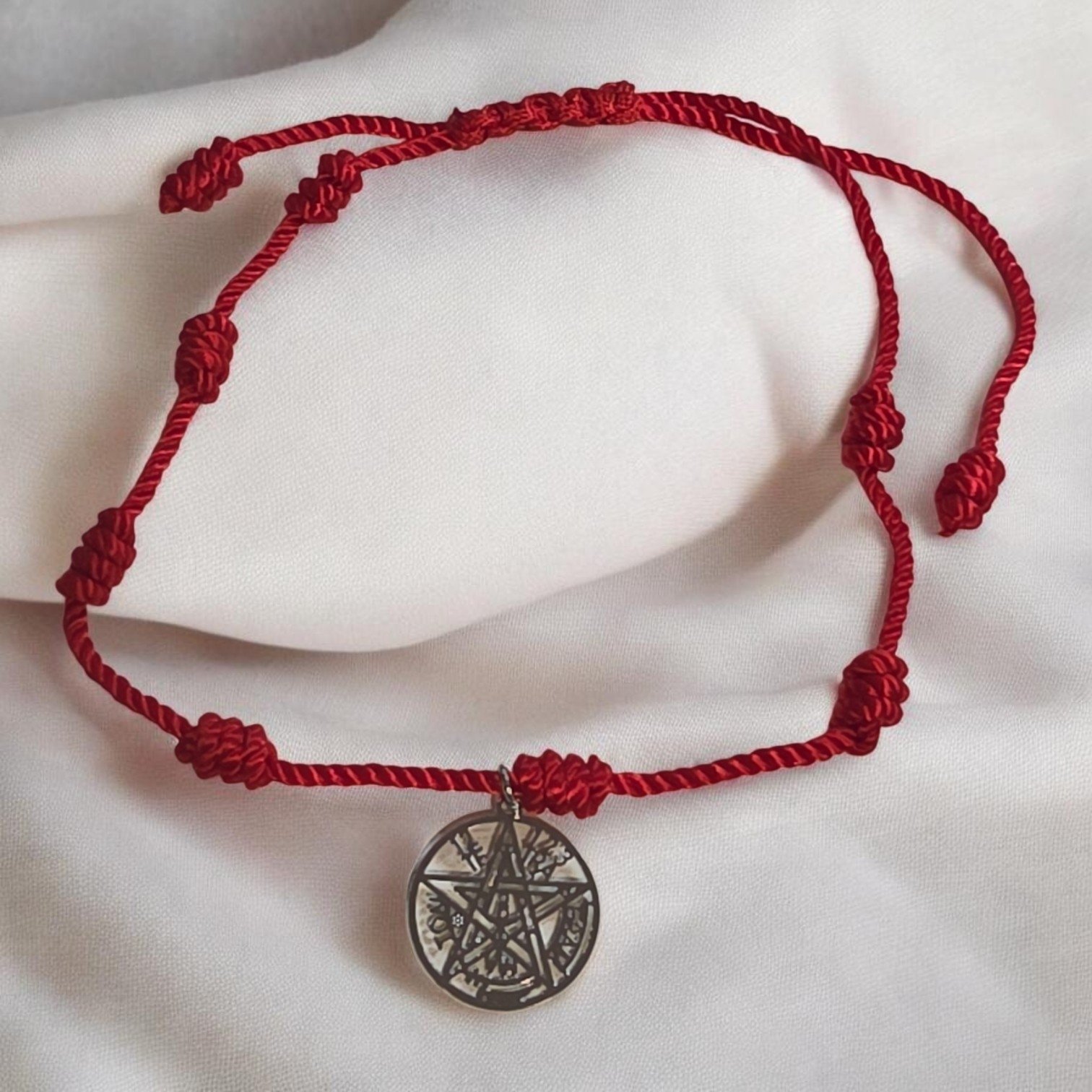 Pulseira 7 Nós com Medalha de Proteção