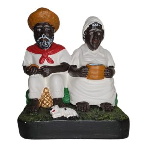 Casal de pretos velhos 20cm