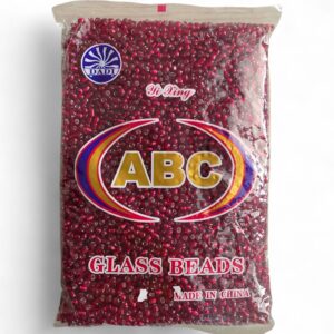 Missangas de Vidro Vermelho Escuro