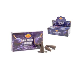 Incenso Cone Sal grosso com anil