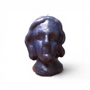 Vela Cabeça Mulher preta 12 cm