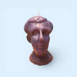 Vela Cabeça Homem Preto 12cm