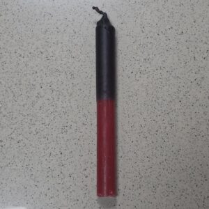 Vela Ritual 1 kg  preto e vermelho 15cm