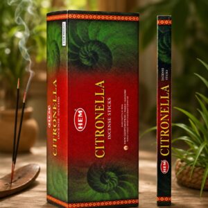 Incenso Citronela HEM – Proteção Natural e Ambiente Refrescante