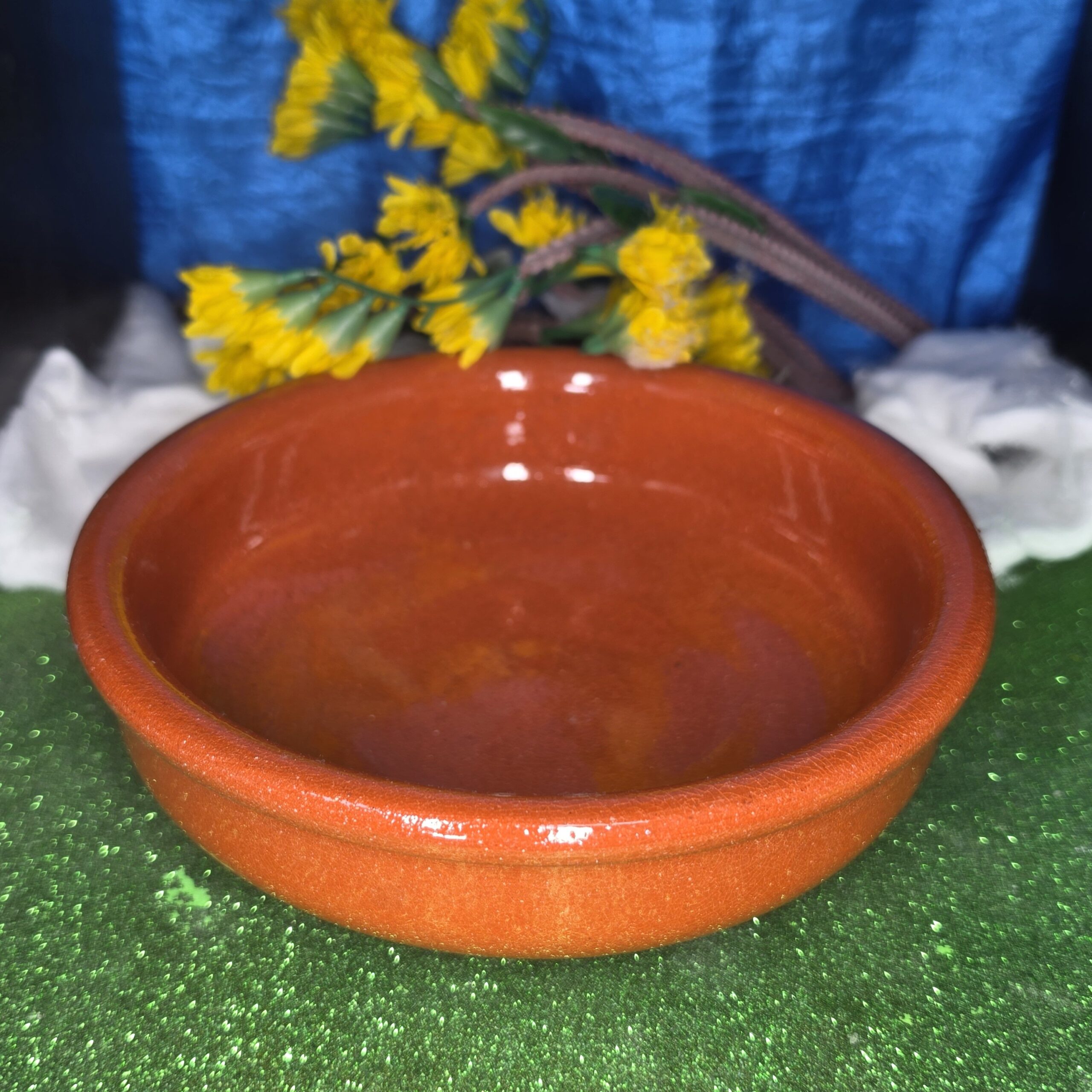 Prato ritual Barro Esmaltado 22cm