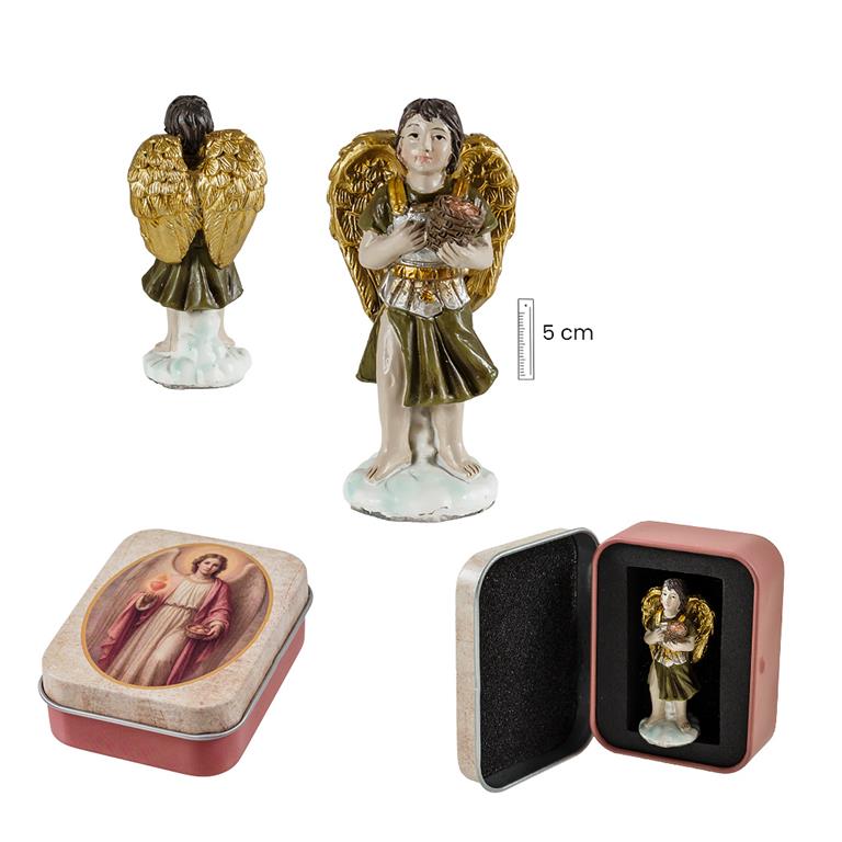 Imagem de São Chamuel Arcanjo com Caixa Decorativa – 5 cm