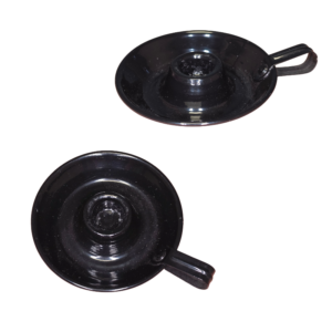 Castiçal para 1 vela preto
