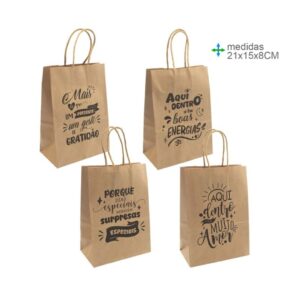 Saco Papel Frase 21x15x8cm