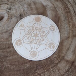 Base de Madeira – Cubo de Metatron 10 cm