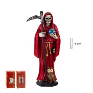 Santa Muerte 15 cm vermelho