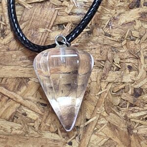 Pendente Quartzo Cristal com Fio