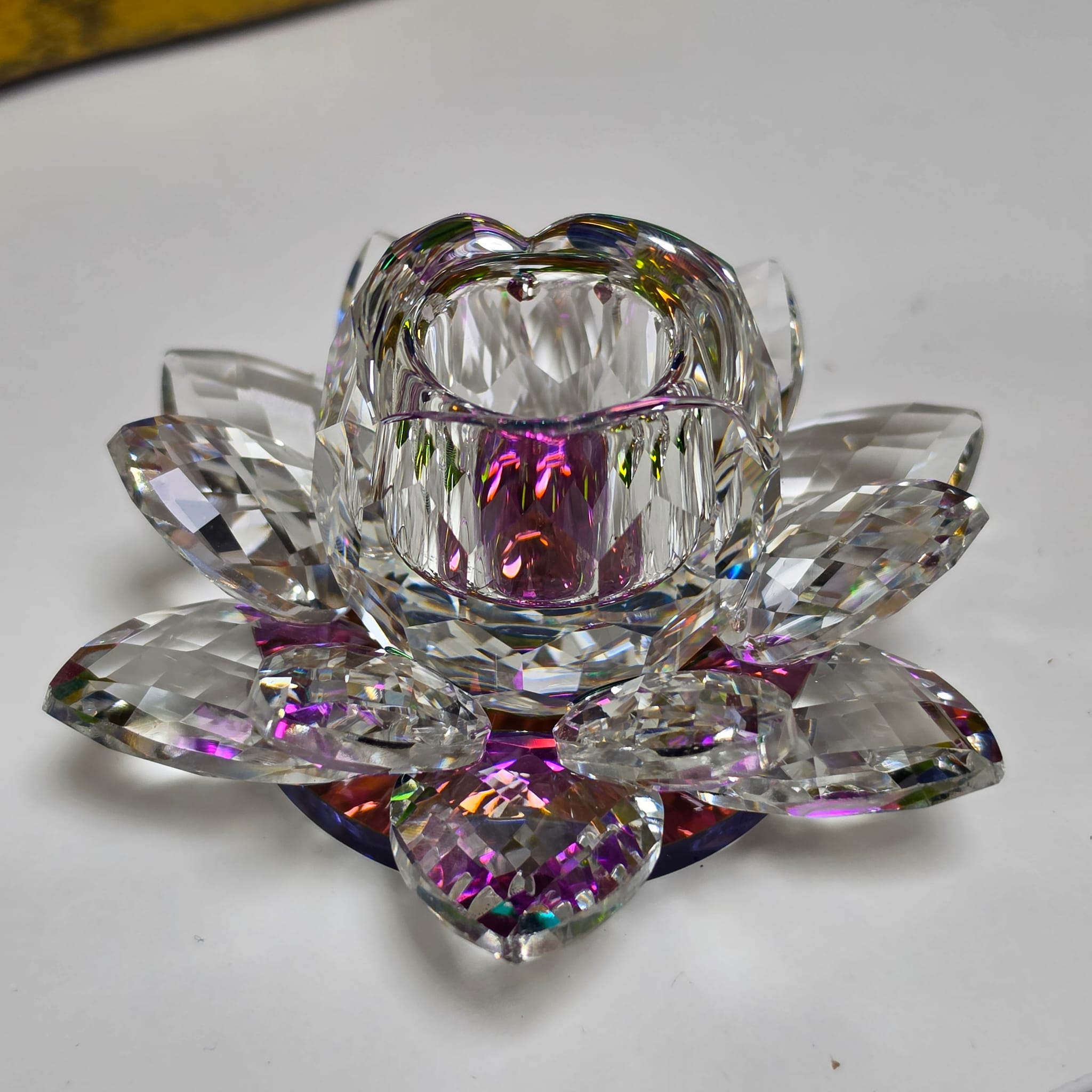 Flor de Lótus em Cristal para Vela – 9,5 x 5 cm