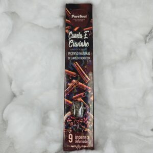 Incenso Natural Canela e Cravinho PureSoul – 9 Varetas