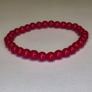 Pulseira de Coral Vermelho 6 mm