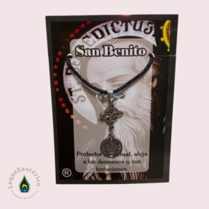 Colar Nó de Bruxa com Medalha de São Bento