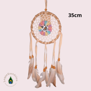 Caça-Sonhos Artesanal Multicolor – 35 cm