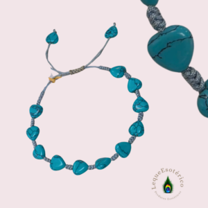 Pulseira Corações de Turquenita – Ajustável