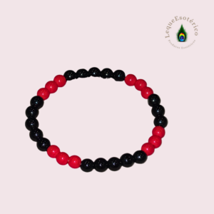 Pulseira Coral com Turmalina Negra 4 mm
