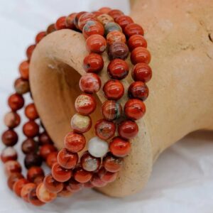 Puls. Jaspe vermelho 8mm
