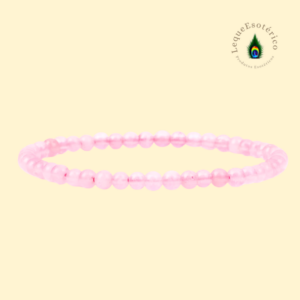 Pulseira de Quartzo Rosa 4 mm – Amor, Harmonia e Equilíbrio Emocional