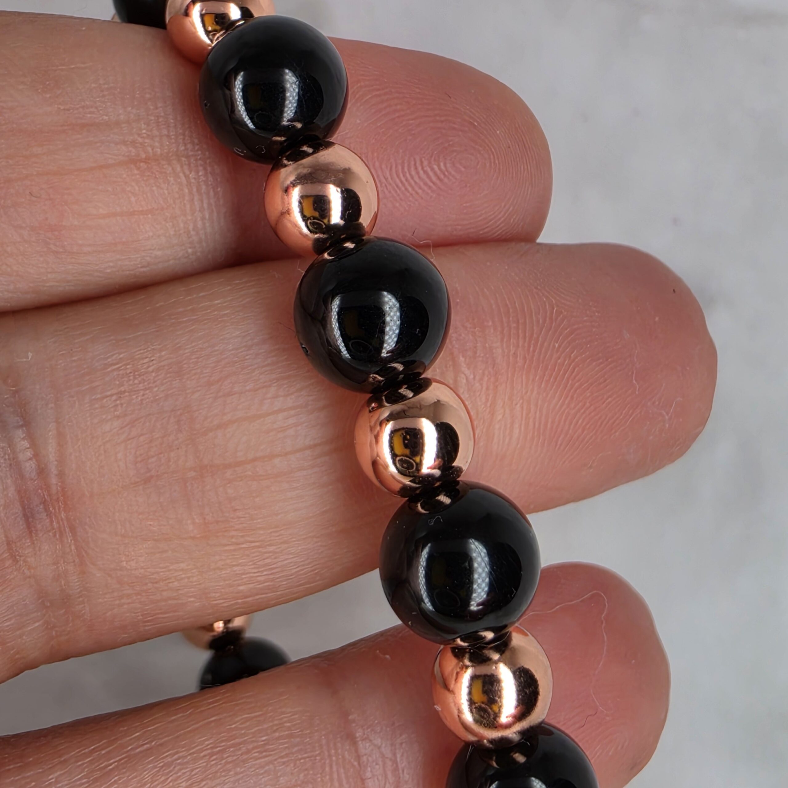 Pulseira Turmalina Negra e Cobre 8 mm - Image 2