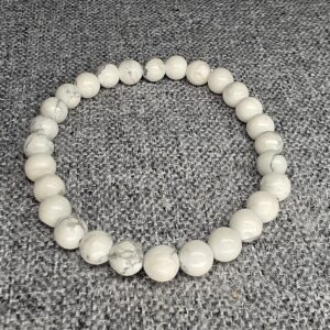 Pulseira Howlita 6 mm – Calma, Equilíbrio e Serenidade