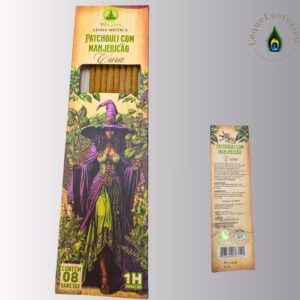 Incenso Natural Patchouli com Manjericão – Cura | Vila Zen – 8 Varetas