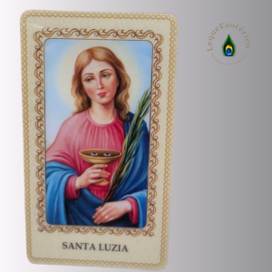 Pagela de Santa Luzia com Oração