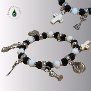 Pulseira Pretos Velhos com Berloques – Preta e Branca