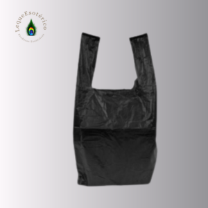 Saco de Plástico Preto Médio com Asas