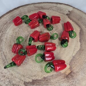 Pendente Pimenta Vermelha em Vidro – Proteção e Mau-Olhado