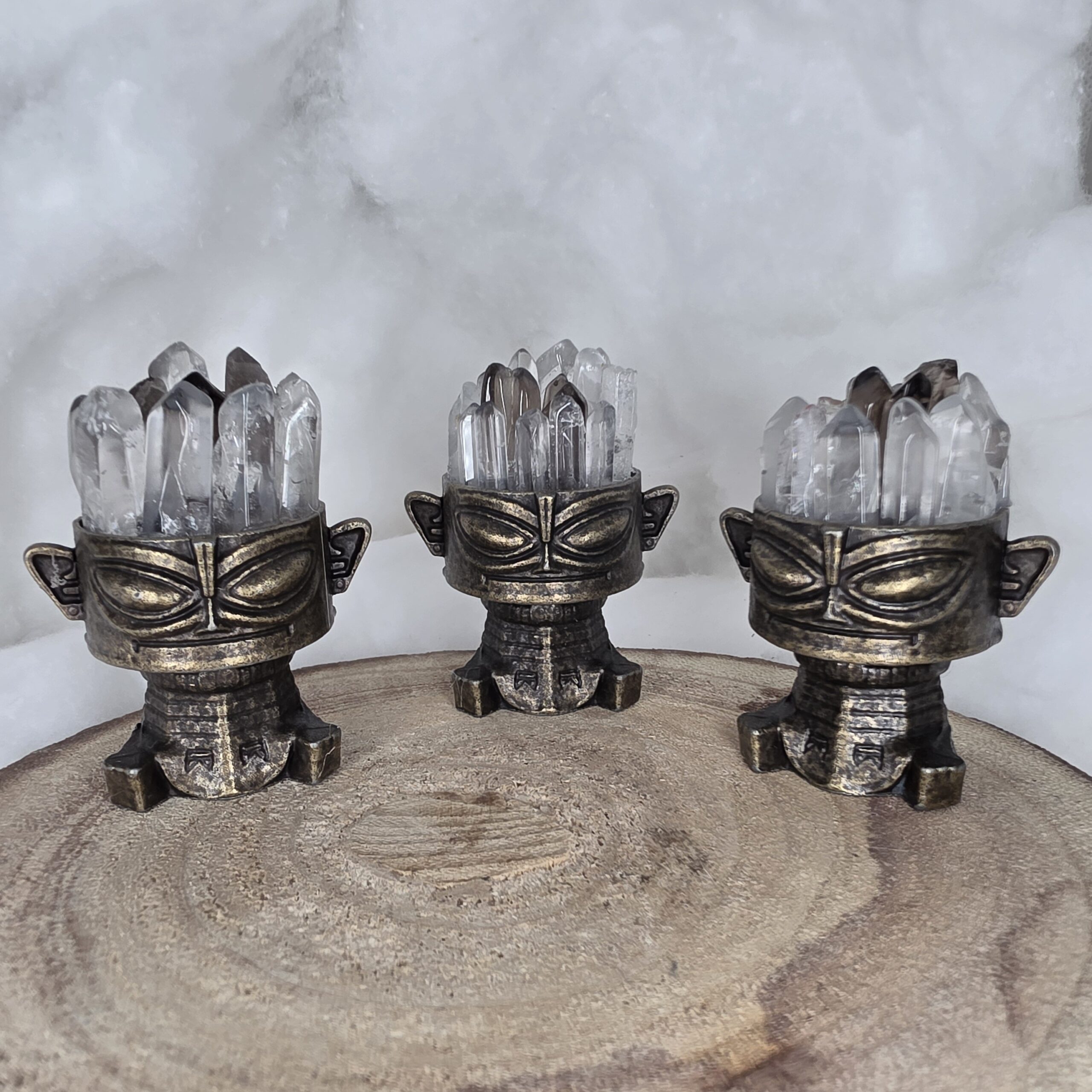 Totem Tribal com Pontas de Quartzo – Decoração Energética - Image 2